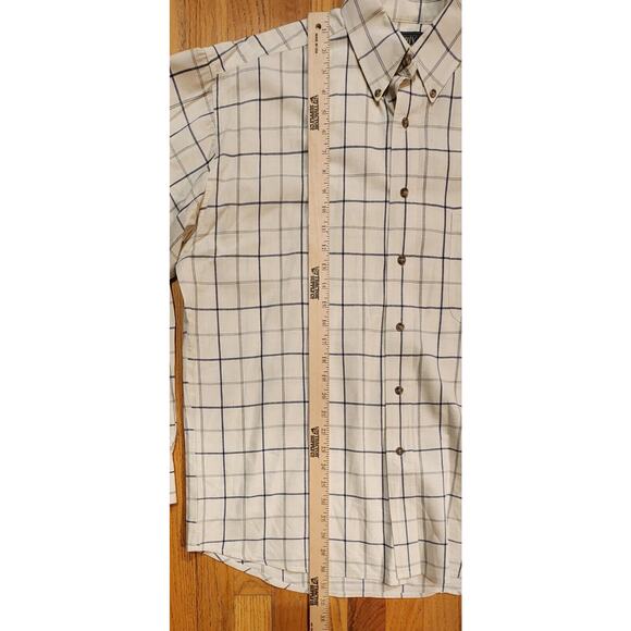 Vintage Twenty X by Wrangler White Plaid Button Down Size Large 16 1/2 x 35/36 - Picture 3 of 5